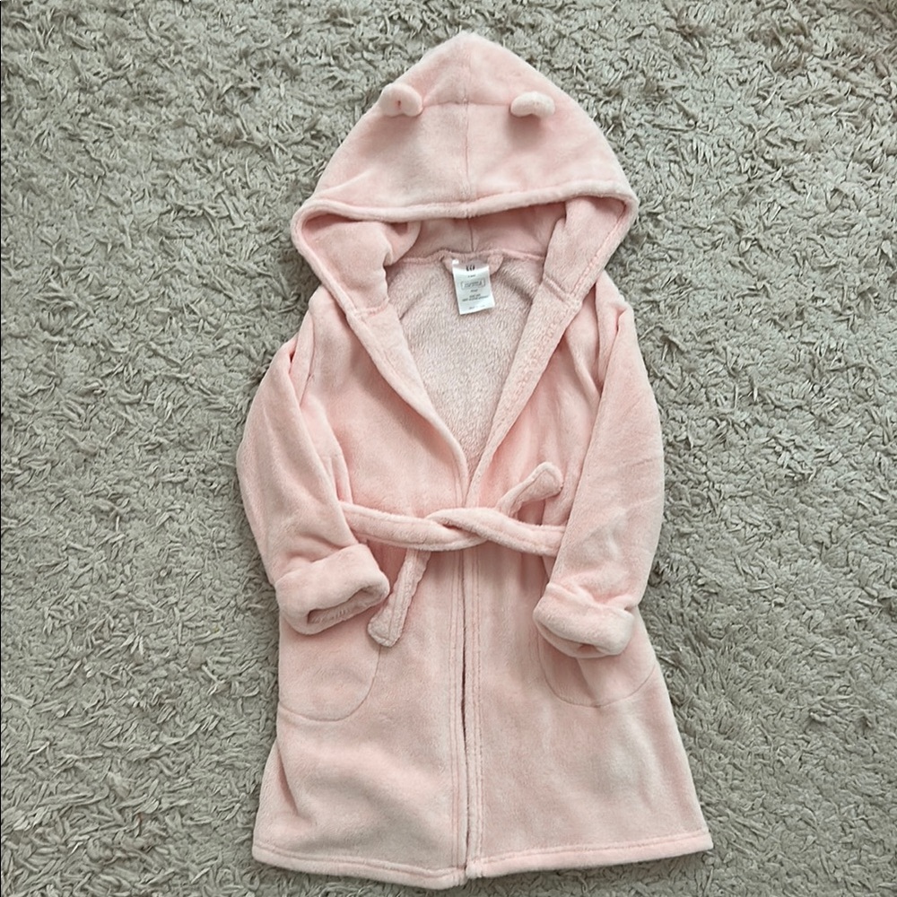GAP Cozy Pink Kids Hooded Robe